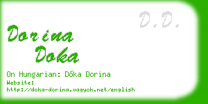 dorina doka business card